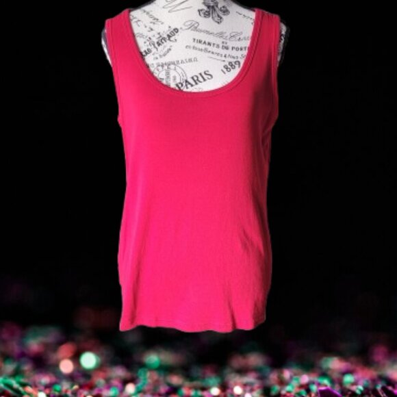 St. John's Bay US Red Flag Color Red Tank Top - Picture 4 of 16